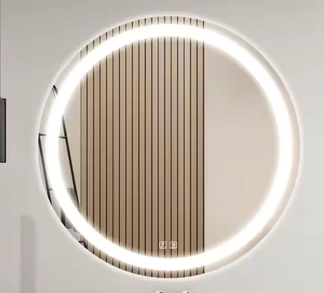 36" Round Frameless LED Mirror
